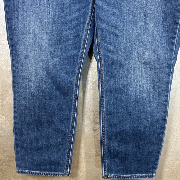 Old Navy Size 16 Boyfriend Mid Rise Jeans Built In Warm Denim Blue Women's - Picture 3 of 12